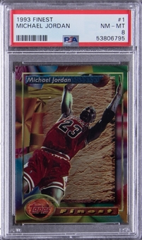 1993 Topps Finest #1 Michael Jordan PSA NM-MT 8